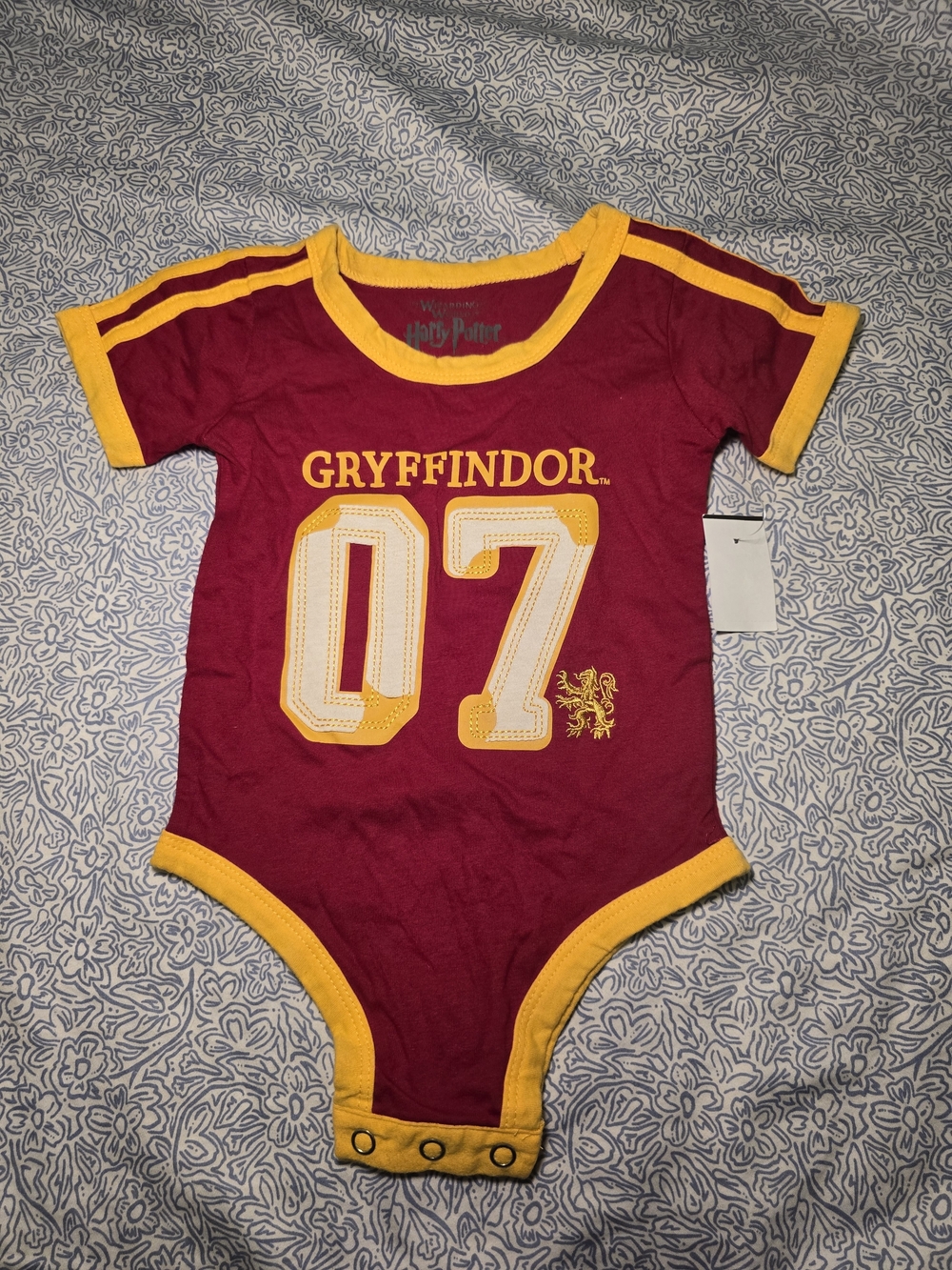 Gryffindor Kids One-Piece Bodysuit in Maroon and Gold